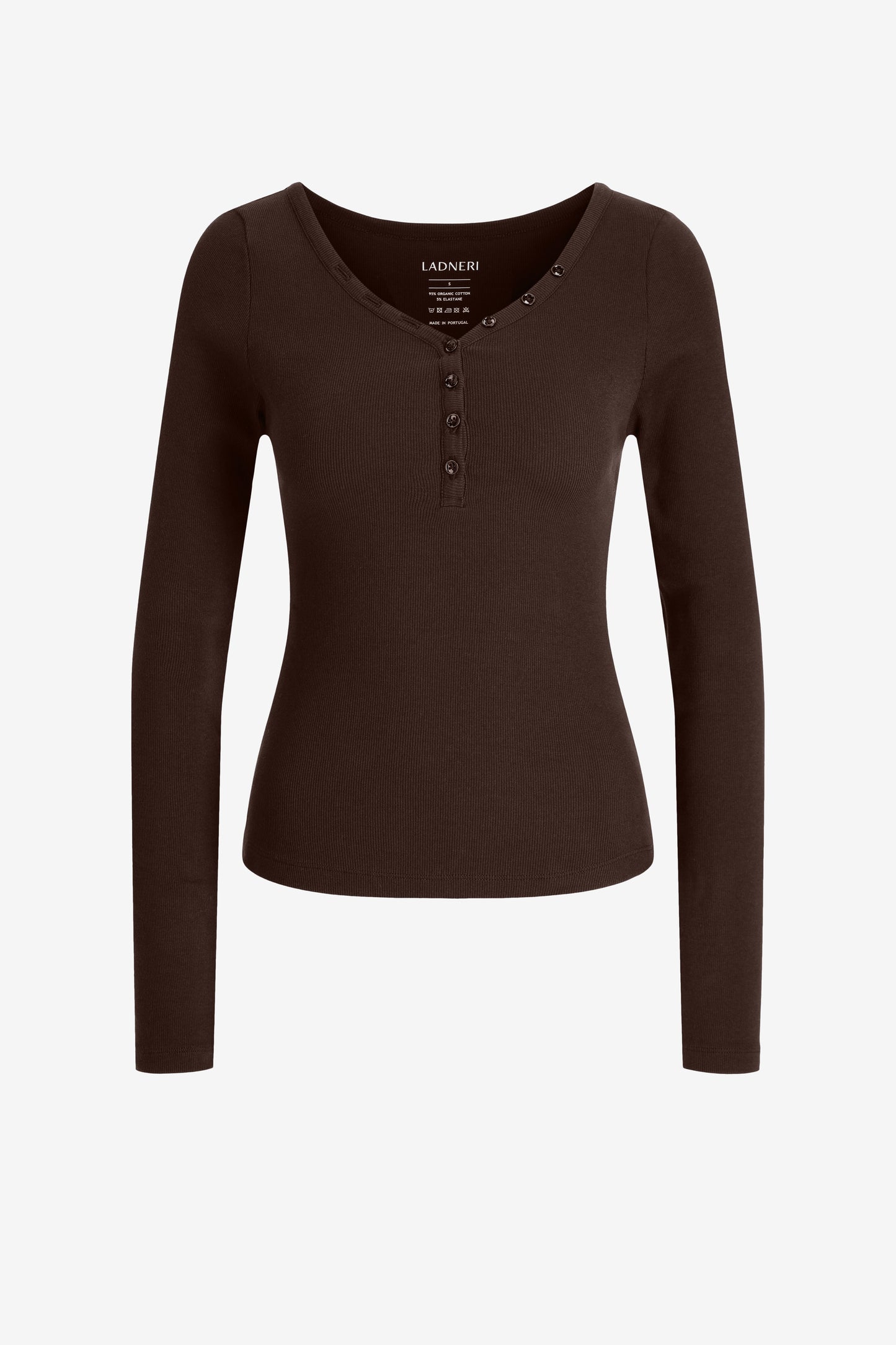 Longsleeve Greta in Dunkelbraun Ladneri