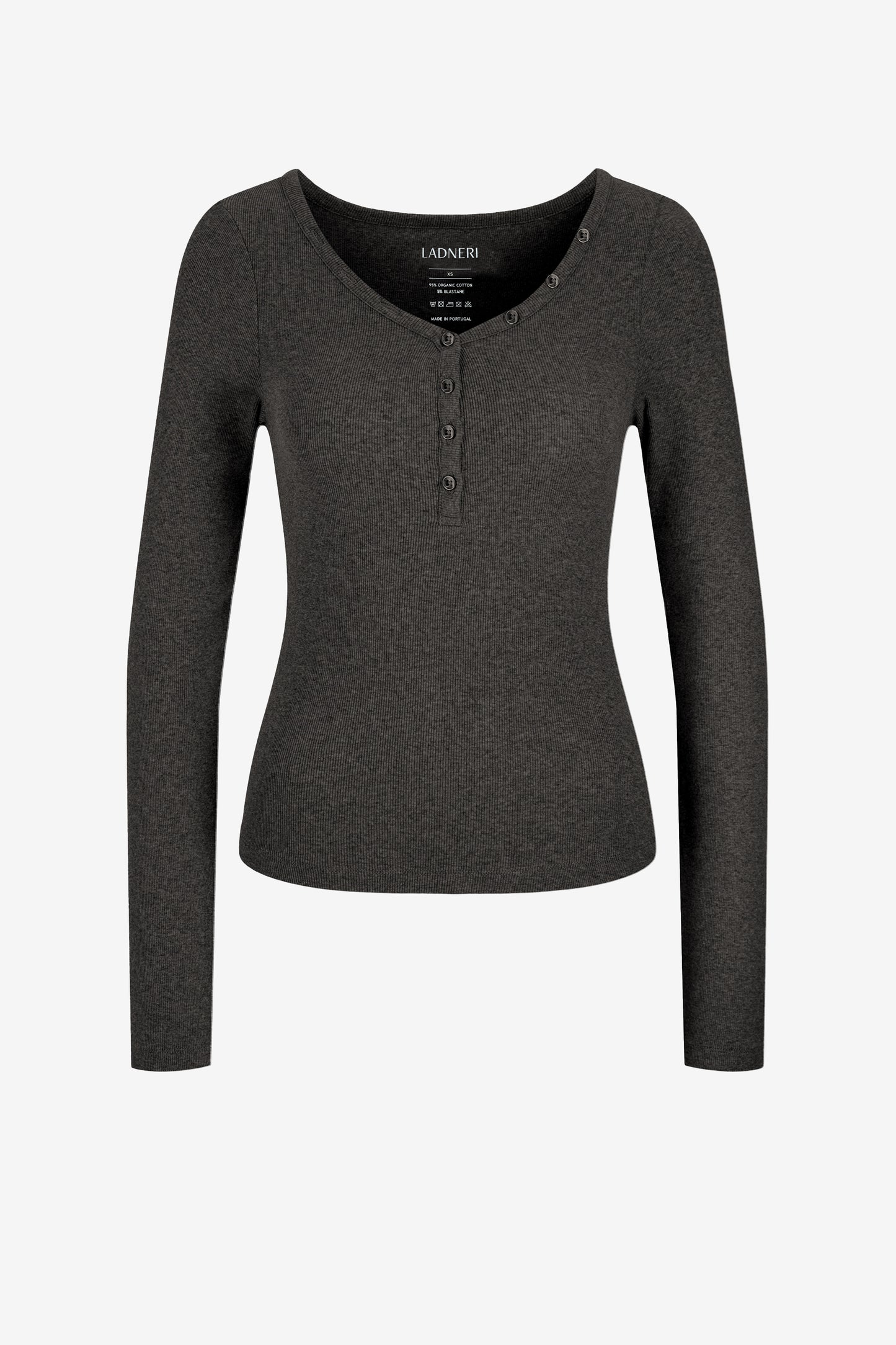 Longsleeve Greta in Graphite Melange Ladneri