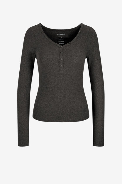 Longsleeve Greta in Graphite Melange Ladneri