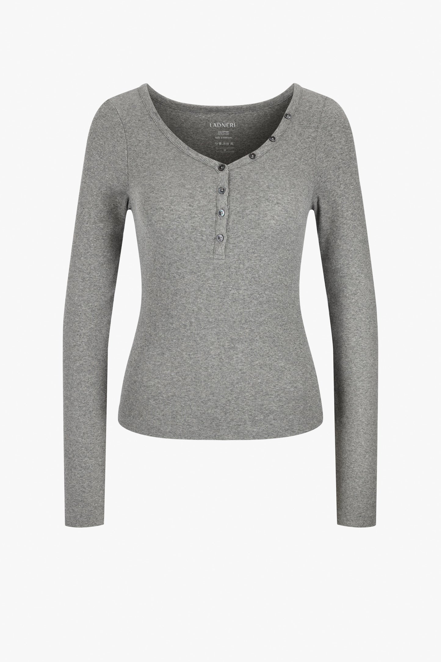 Longsleeve Greta in Grau Melange Ladneri