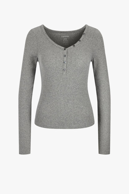 Longsleeve Greta in Grau Melange Ladneri
