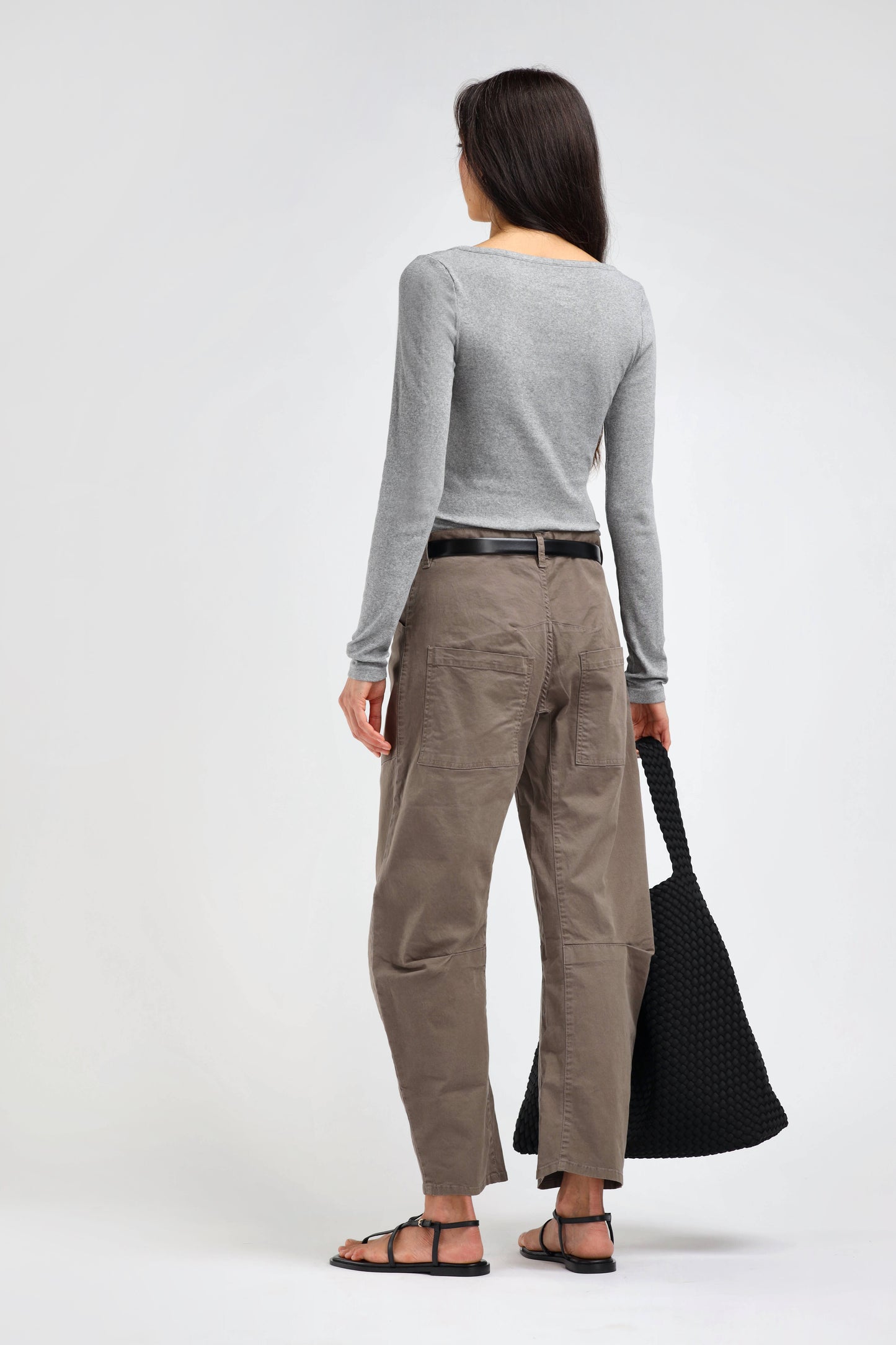 Longsleeve Greta in Grau Melange Ladneri