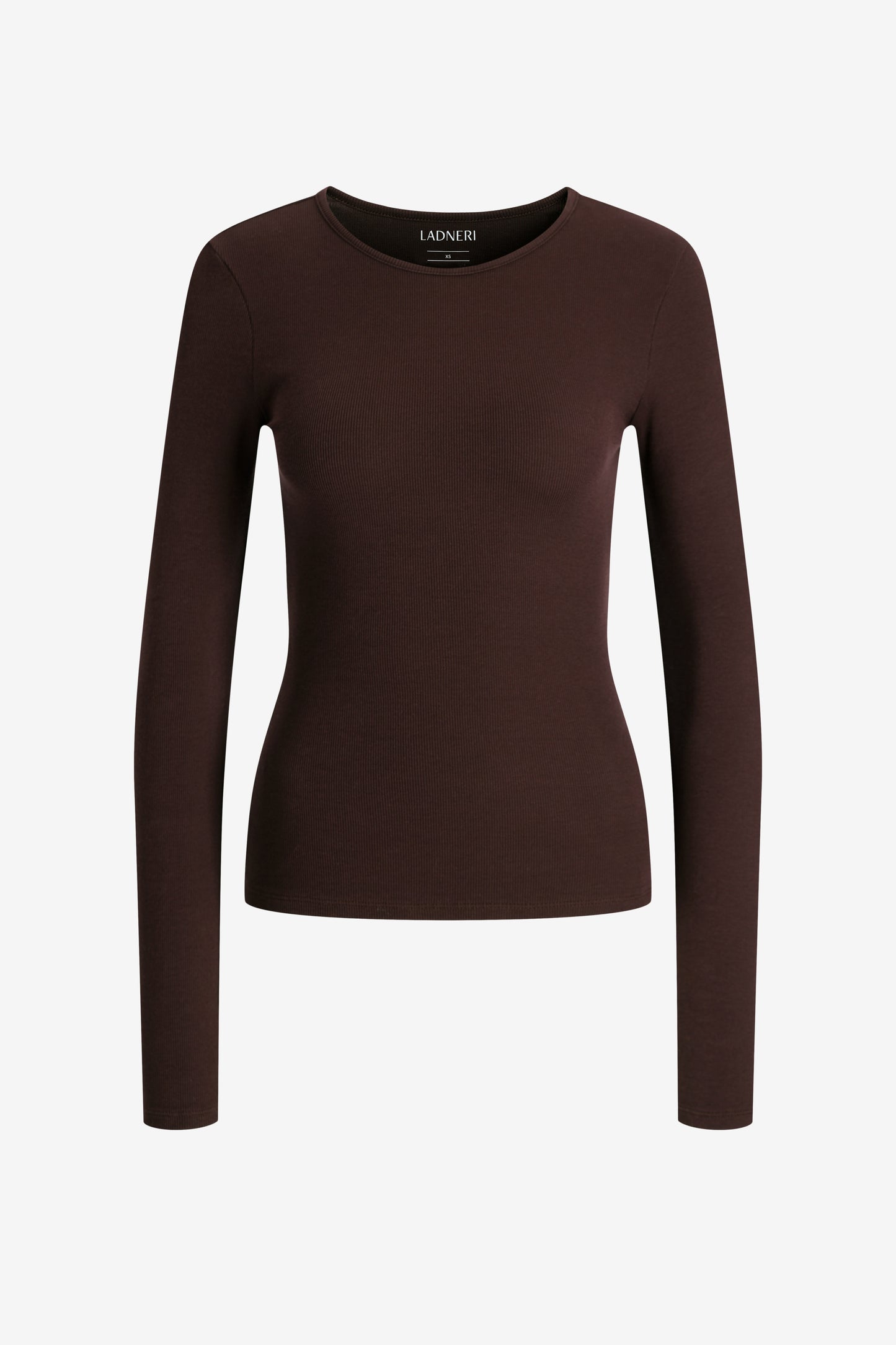 Longsleeve Line in Dunkelbraun Ladneri