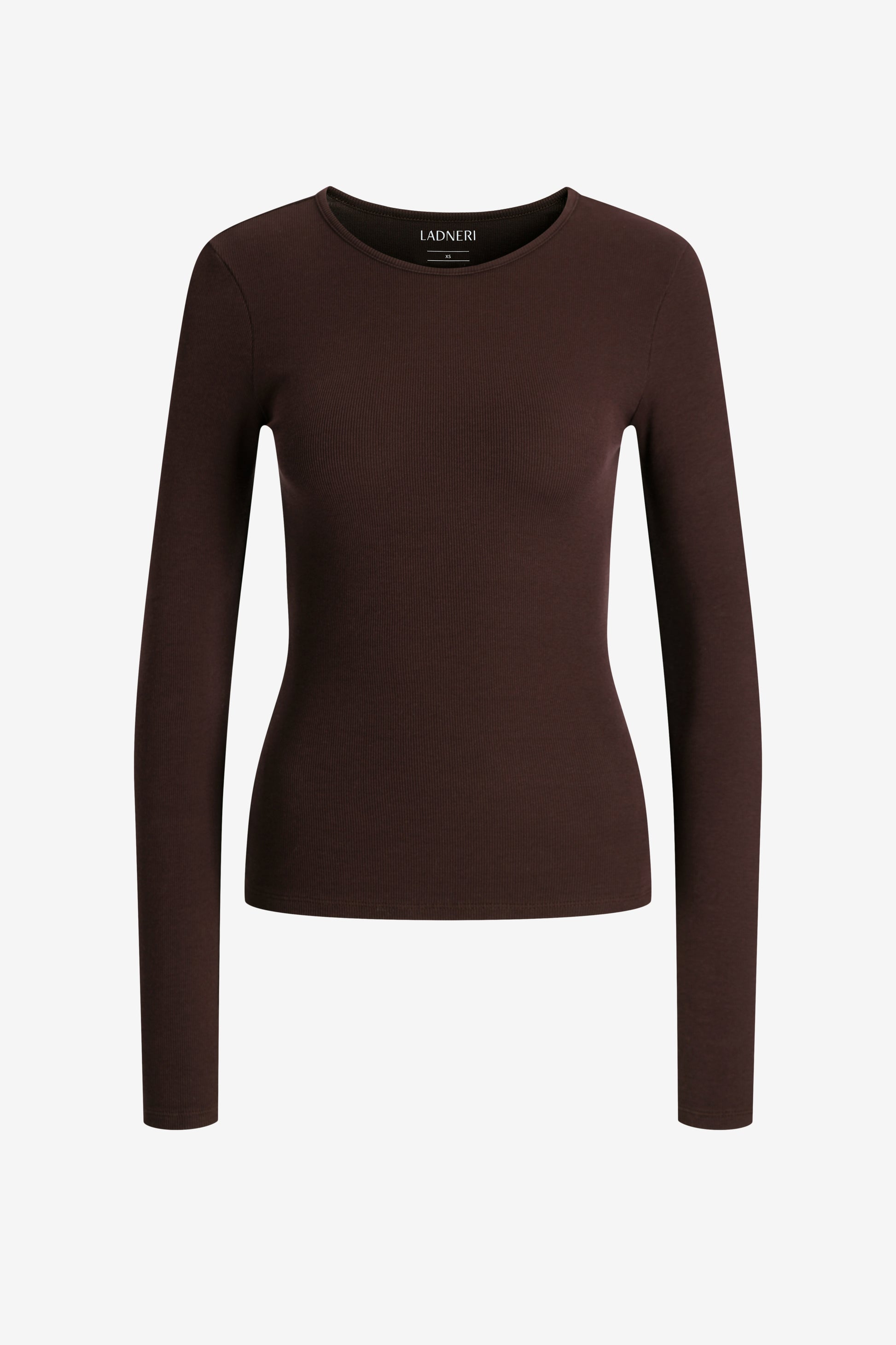Longsleeve Line in Dunkelbraun Ladneri