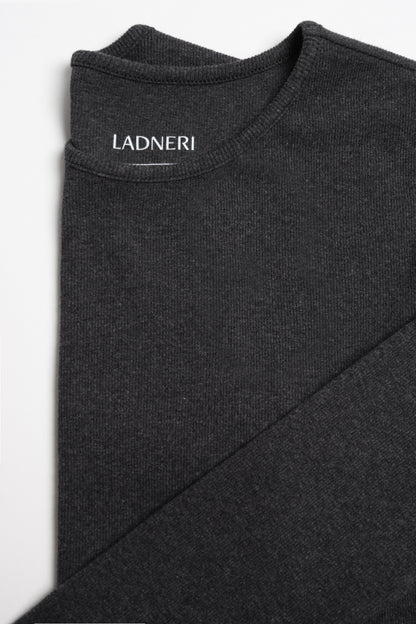Longsleeve Line in Graphite Melange Ladneri