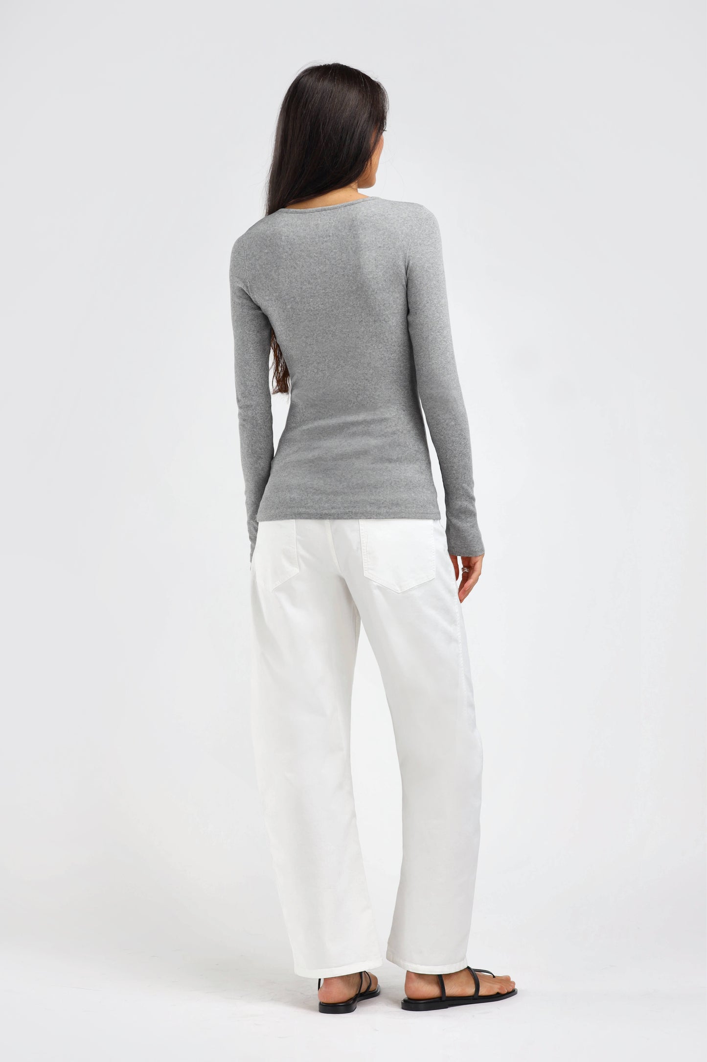 Long-Sleeve Line in Gray Melange by Ladneri - Anita Hass