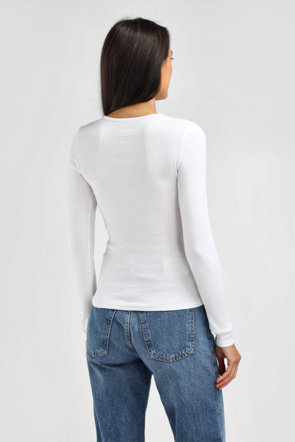 Long-Sleeve Line in White by Ladneri - Anita Hass