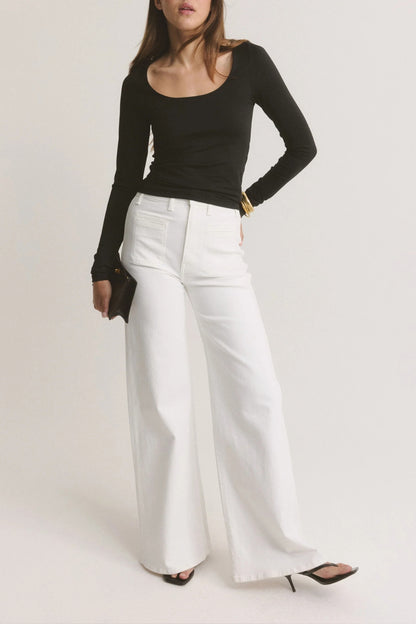 Longsleeve Sculpt in Schwarz Ladneri