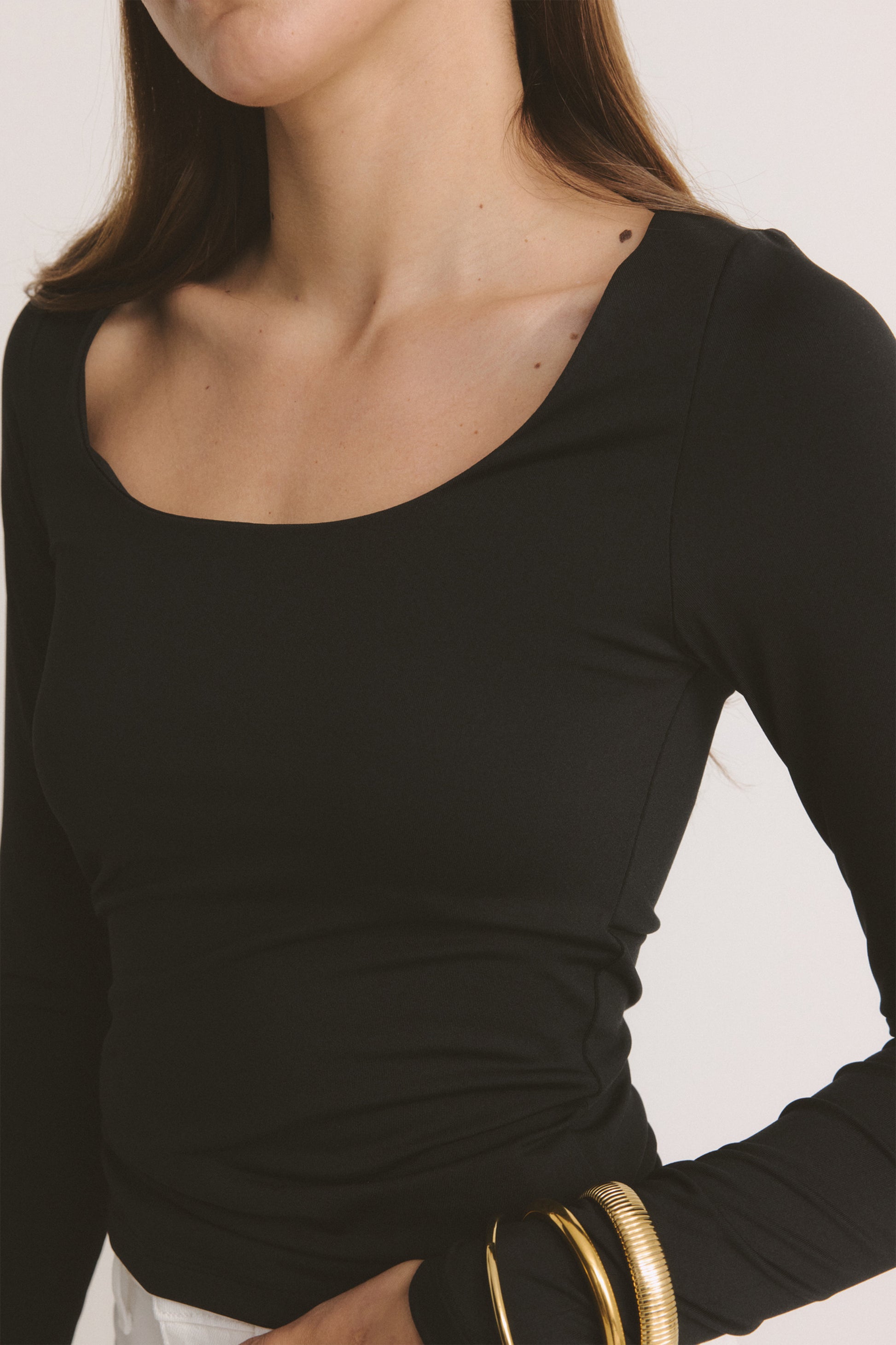 Sculpt Long-Sleeve Top in Black by Ladneri - Anita Hass