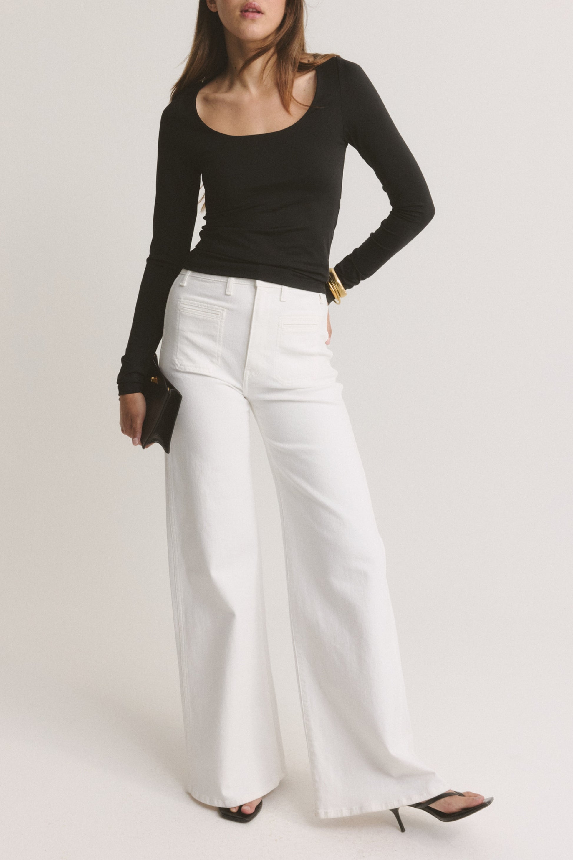 Longsleeve Sculpt in Schwarz Ladneri