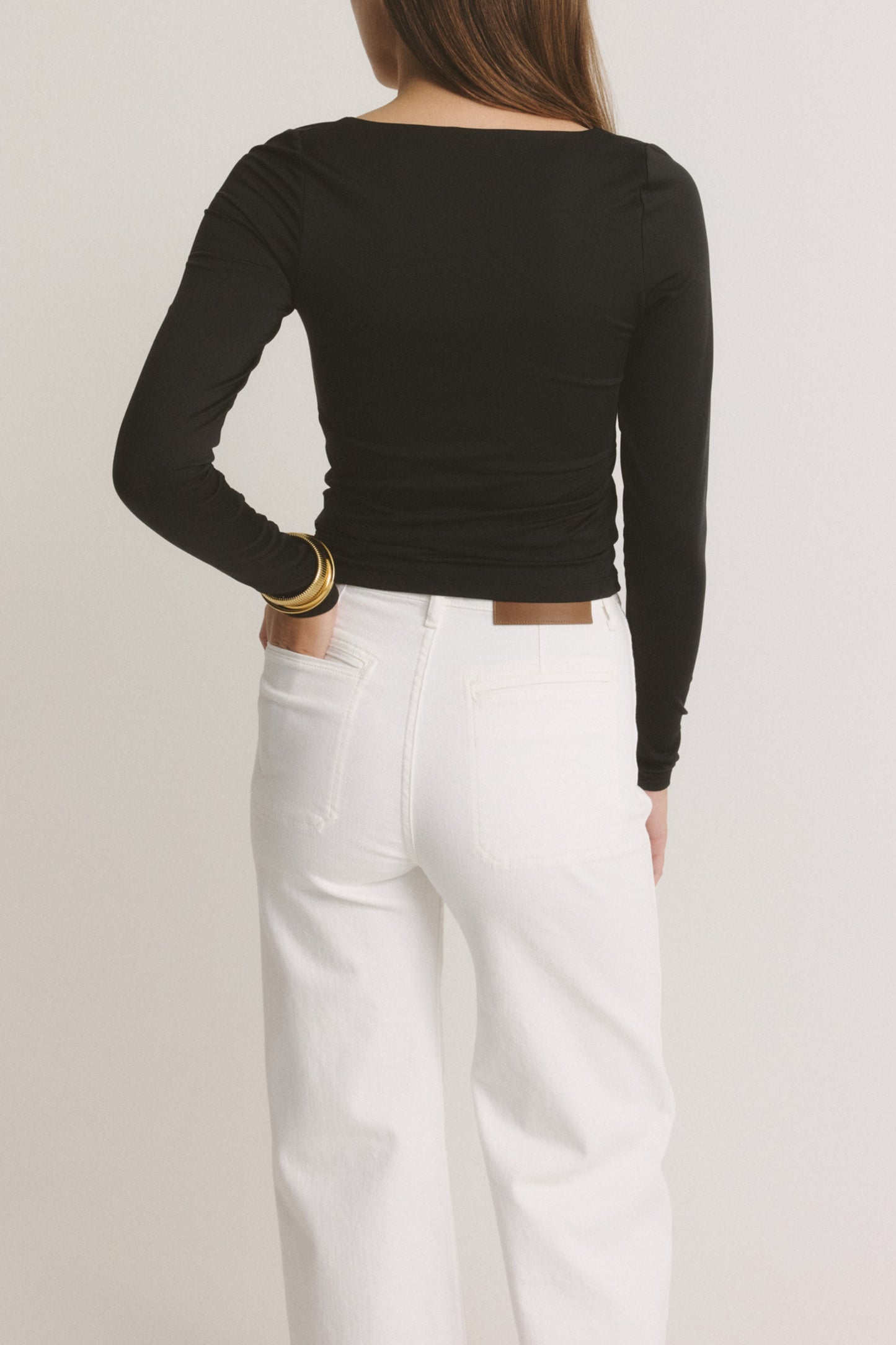 Longsleeve Sculpt in Schwarz Ladneri