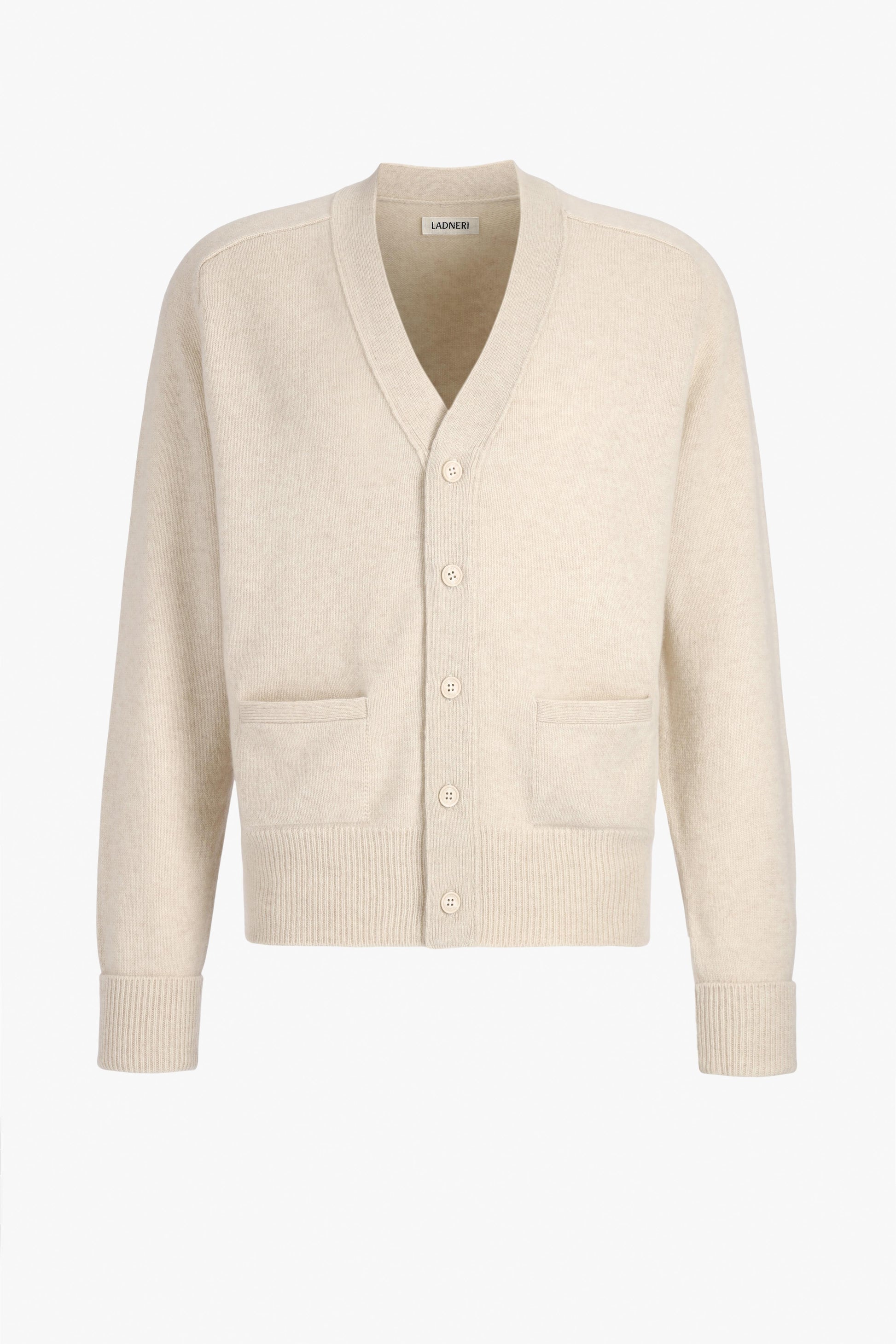Cardigan Jimmy, couleur crème chiné, Ladneri Men - Anita Hass