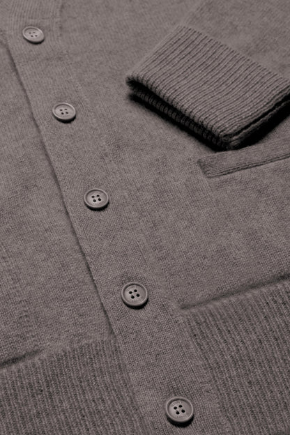 Cardigan Jimmy en marron foncé chiné - Ladneri Men - Anita Hass