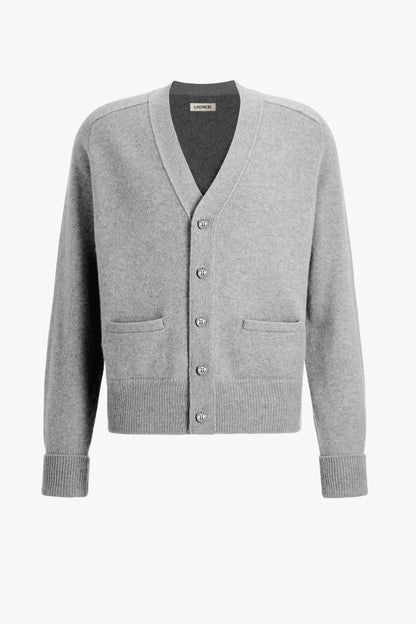 Jimmy Cardigan in Mid Grey Melange, Ladneri Men - Anita Hass