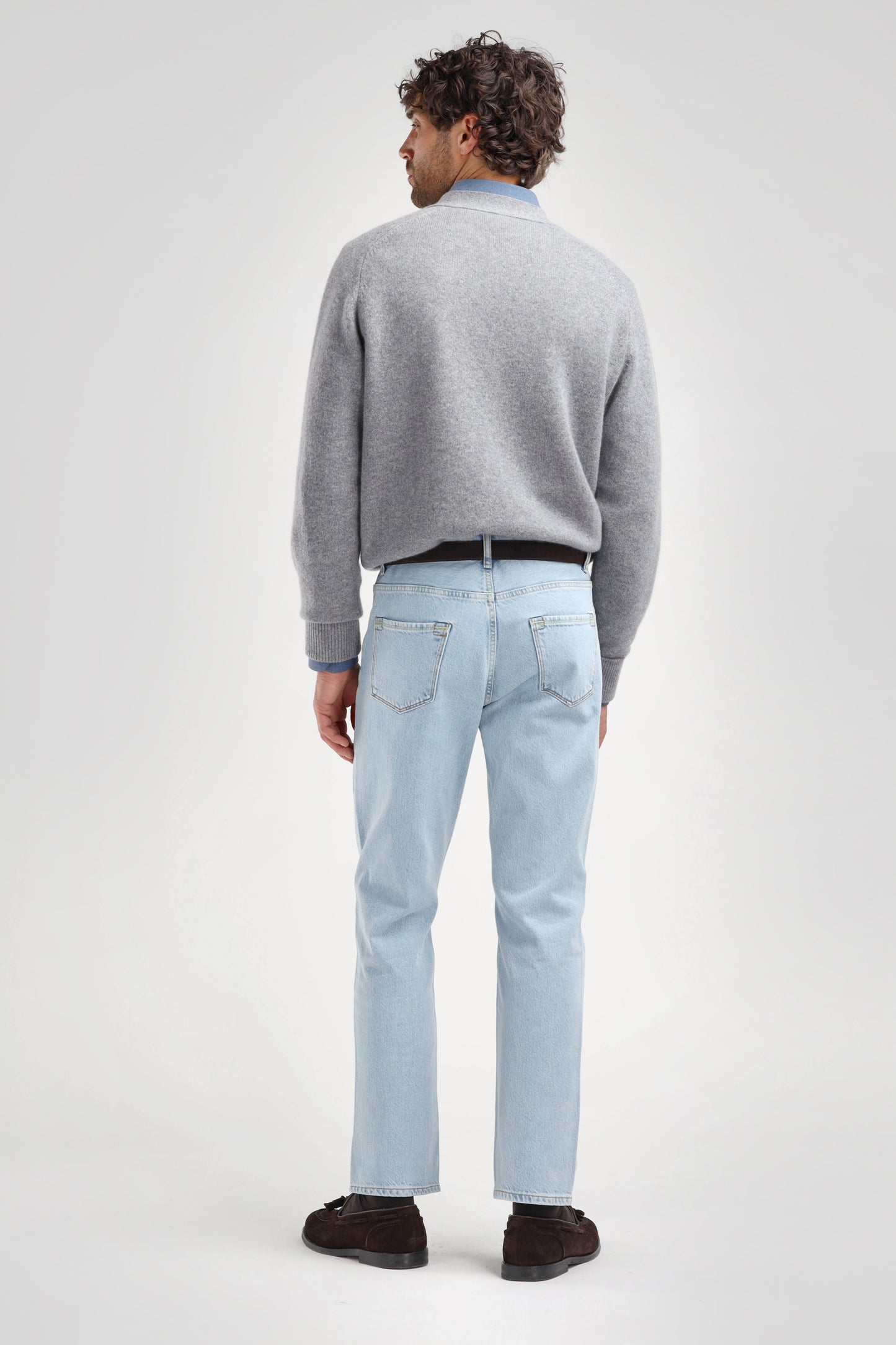 Jimmy Cardigan in Mid Grey Melange, Ladneri Men - Anita Hass