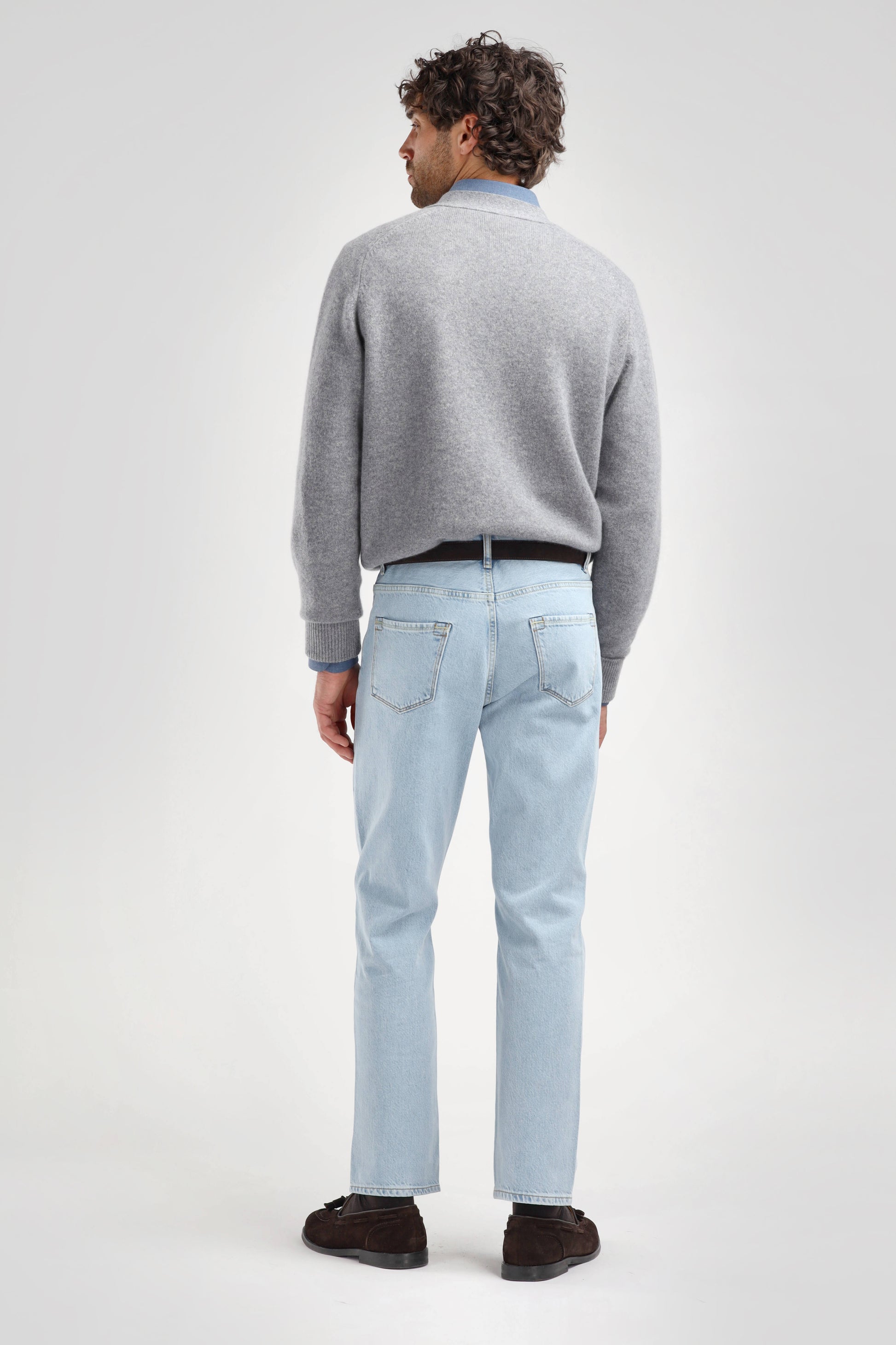 Jimmy Cardigan in Mid Grey Melange, Ladneri Men - Anita Hass