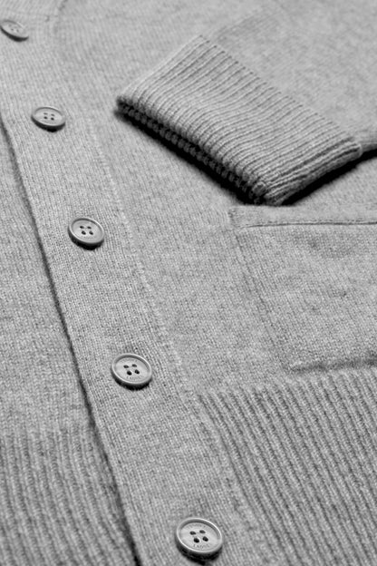 Jimmy Cardigan in Mid Grey Melange, Ladneri Men - Anita Hass