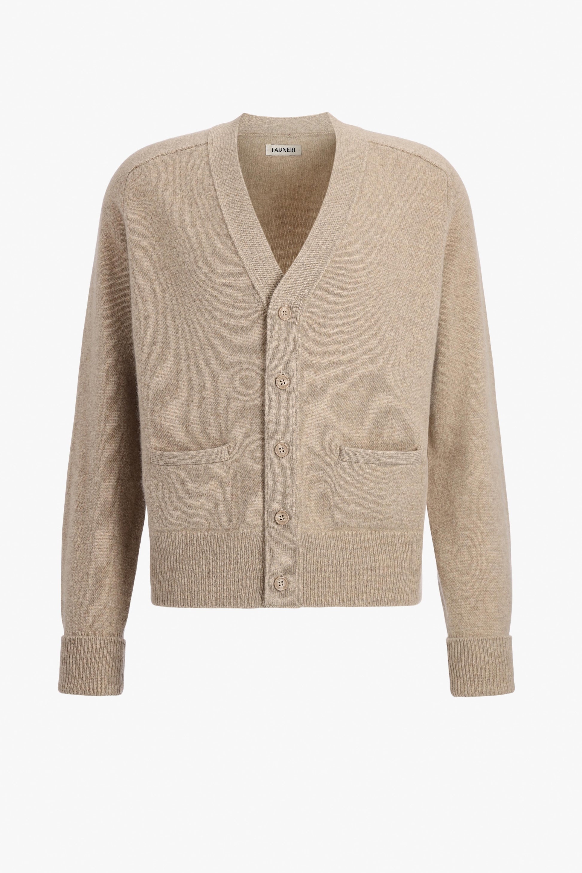 Jimmy Cardigan in Taupe Melange, Ladneri Men - Anita Hass