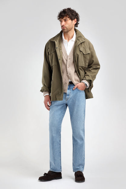 Jimmy Cardigan in Taupe Melange, Ladneri Men - Anita Hass