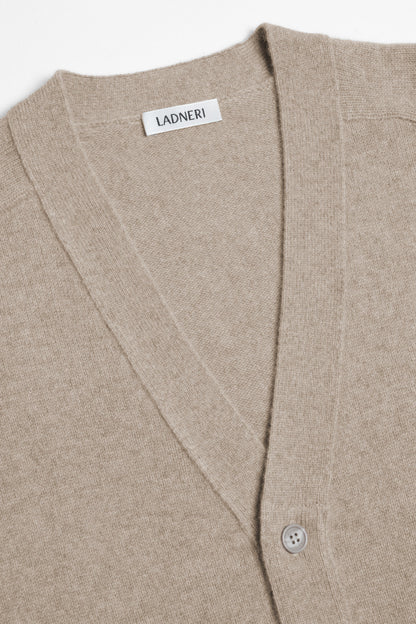 Jimmy Cardigan in Taupe Melange, Ladneri Men - Anita Hass