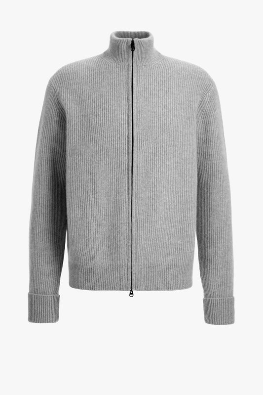 Paulie Cardigan in Mid Grey Melange, Ladneri Men - Anita Hass