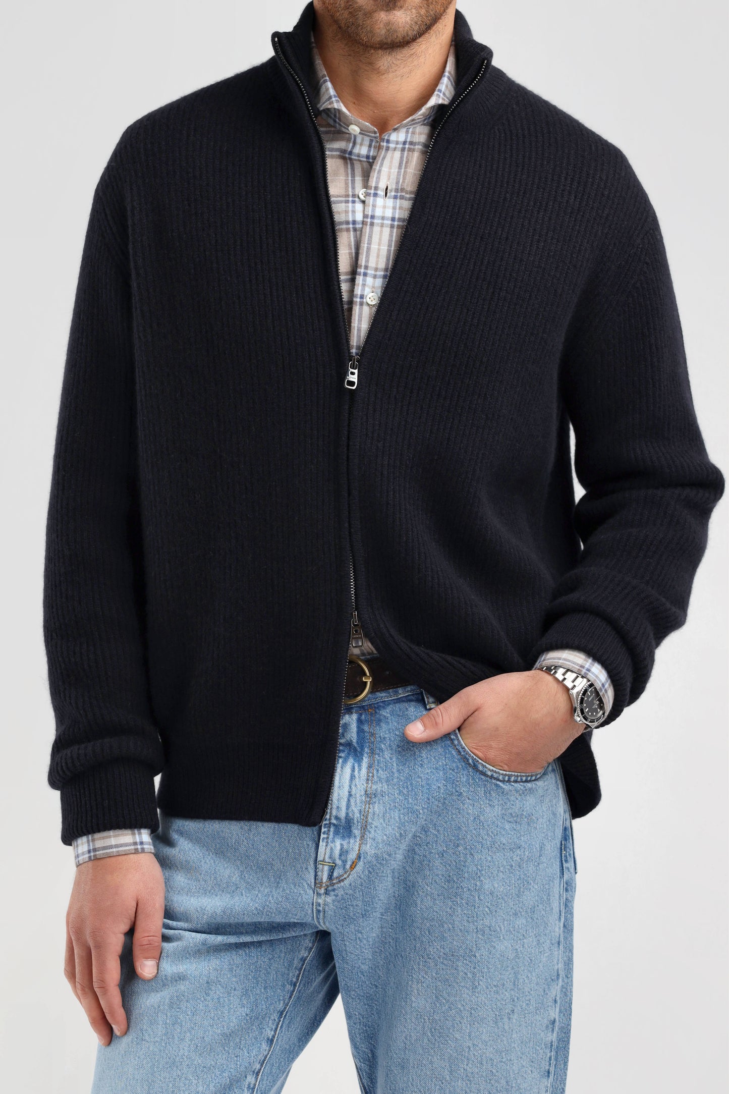 Paulie Cardigan in Navy, Ladneri Men - Anita Hass