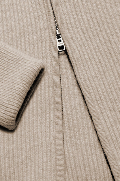 Paulie Cardigan in Taupe Melange, Ladneri Men - Anita Hass