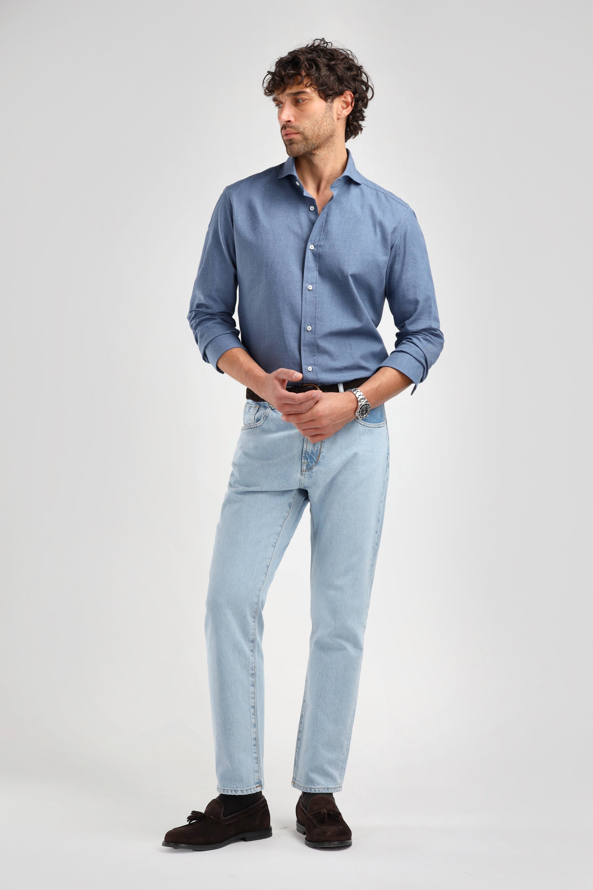 Camisa Bruno en azul de Ladneri Men - Anita Hass