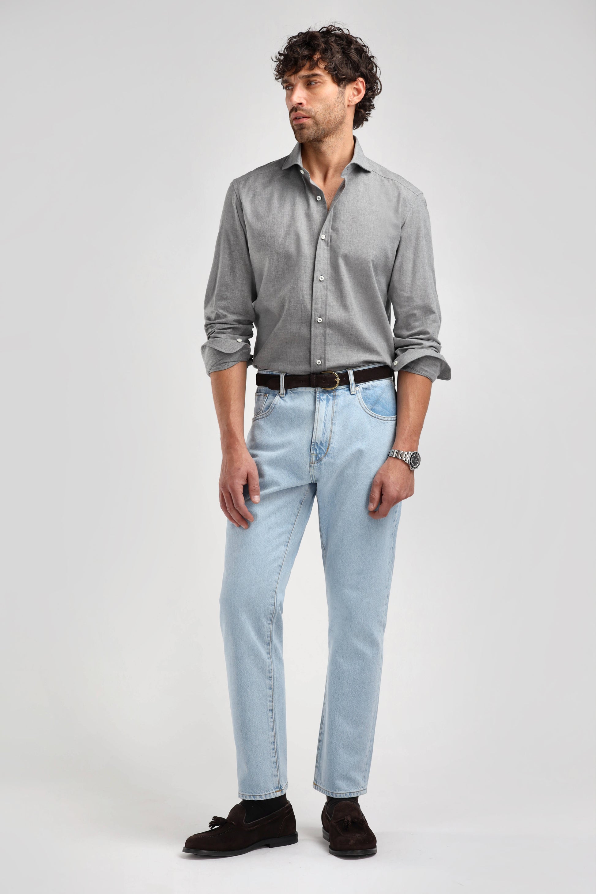 Camisa Bruno en gris de Ladneri Men - Anita Hass