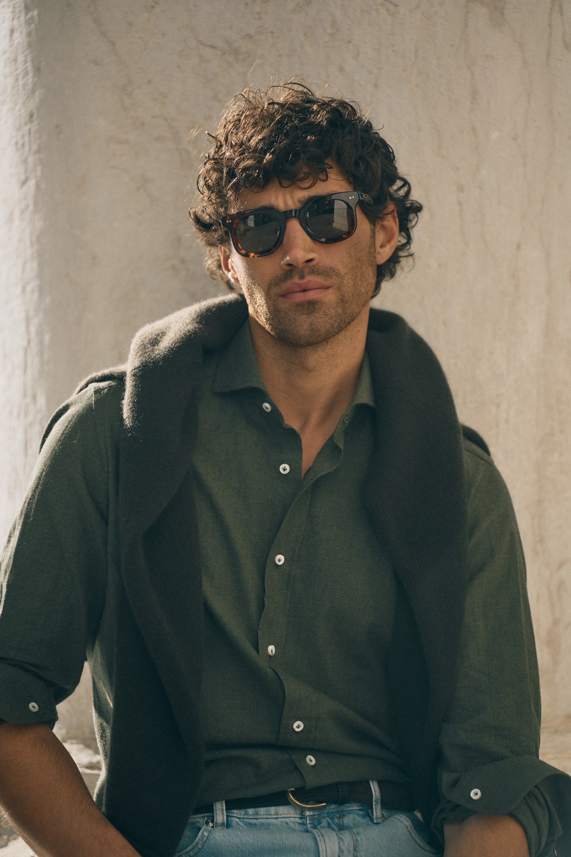 Bruno Shirt in Khaki, Ladneri Men - Anita Hass
