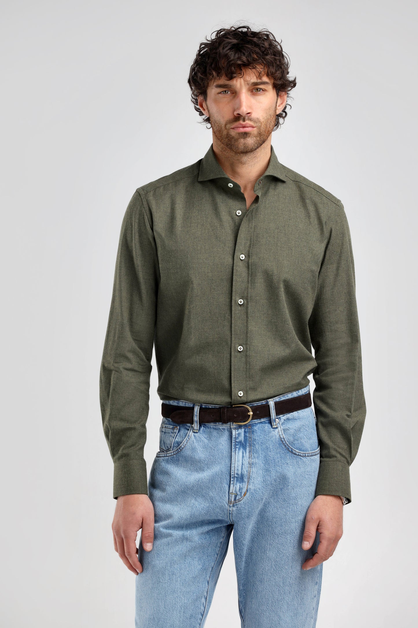 Bruno Shirt in Khaki, Ladneri Men - Anita Hass