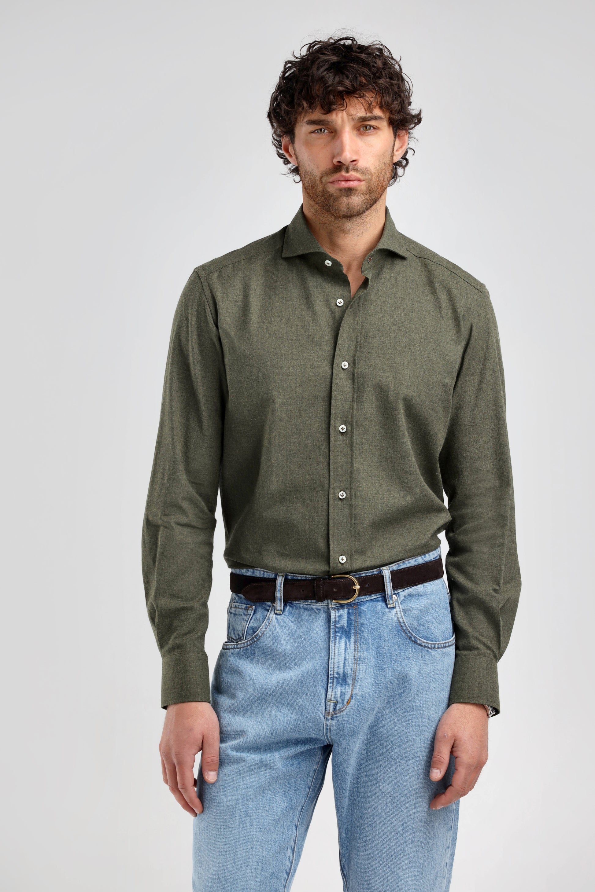 Bruno Shirt in Khaki, Ladneri Men - Anita Hass