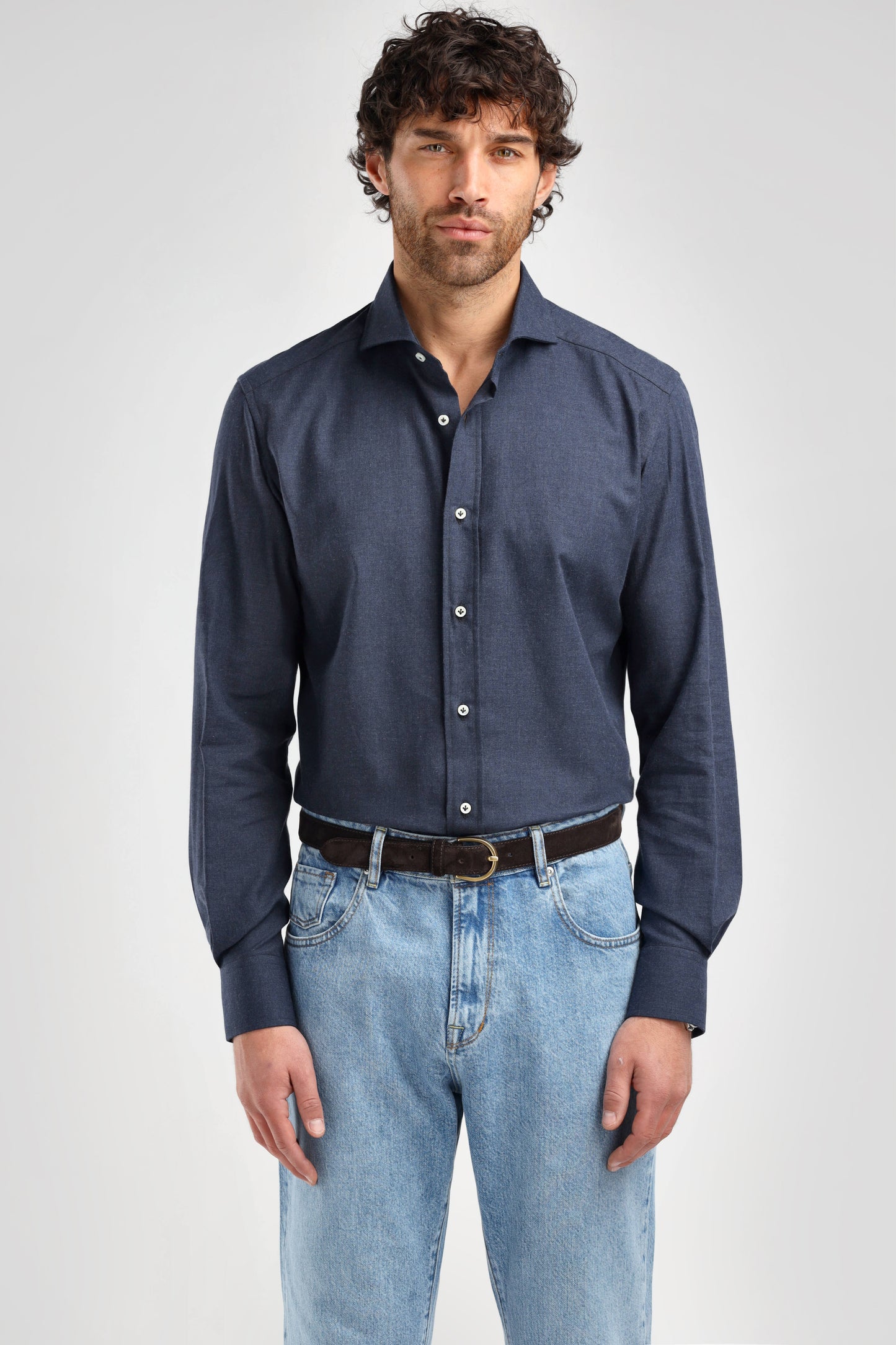 Bruno Shirt in Navy, Ladneri Men - Anita Hass