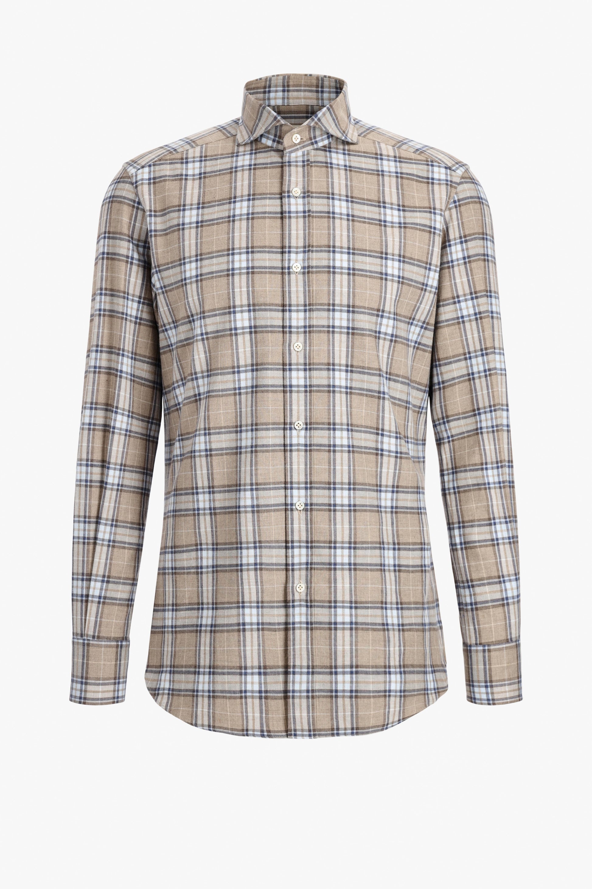 James Shirt in Brown Checked, Ladneri Men - Anita Hass
