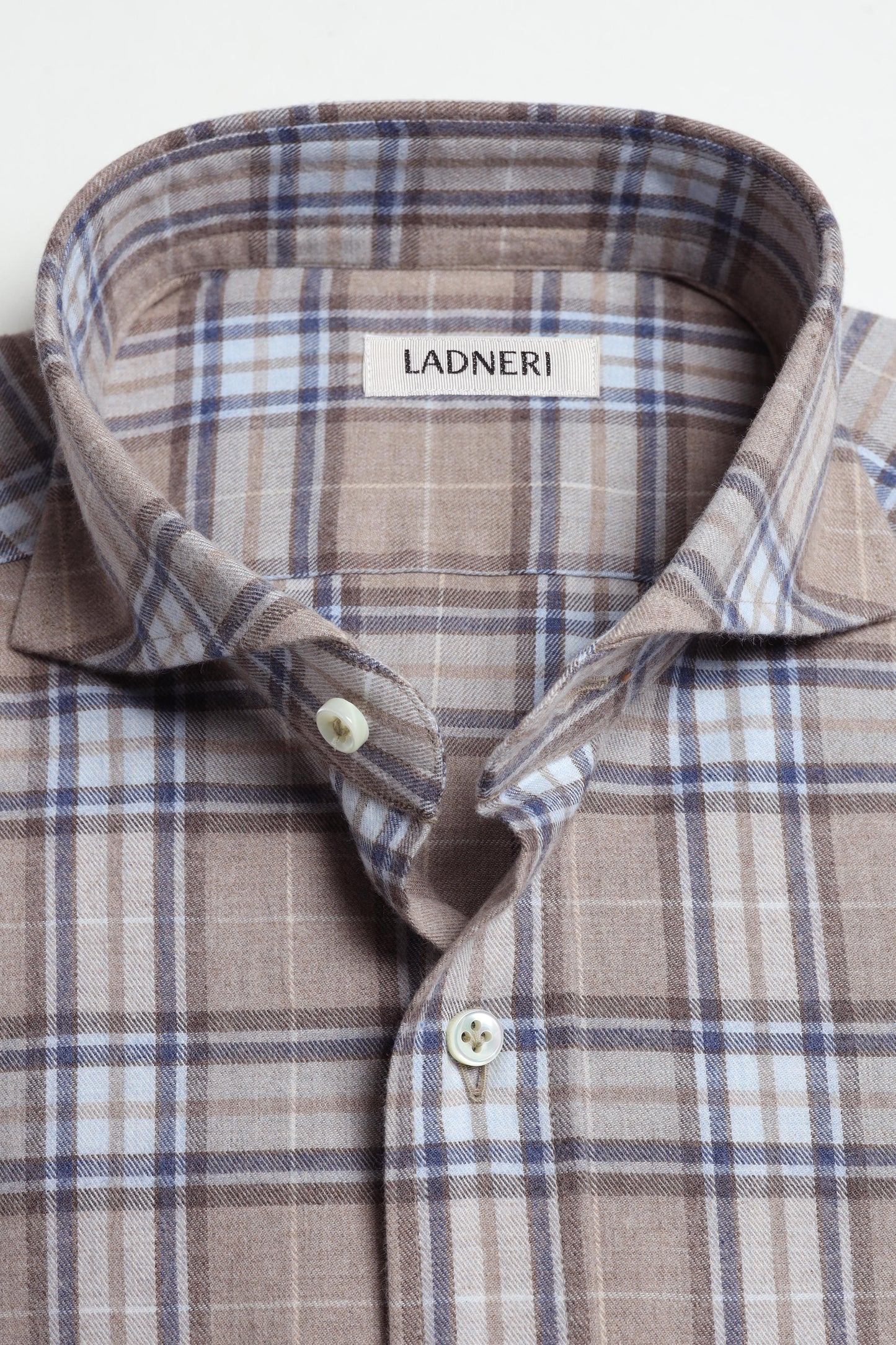 James Shirt in Brown Checked, Ladneri Men - Anita Hass