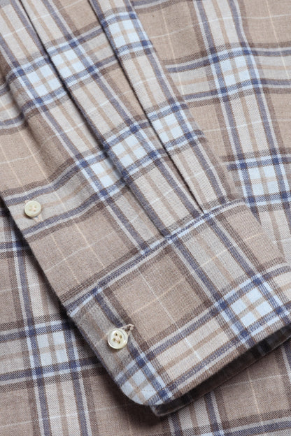 James Shirt in Brown Checked, Ladneri Men - Anita Hass