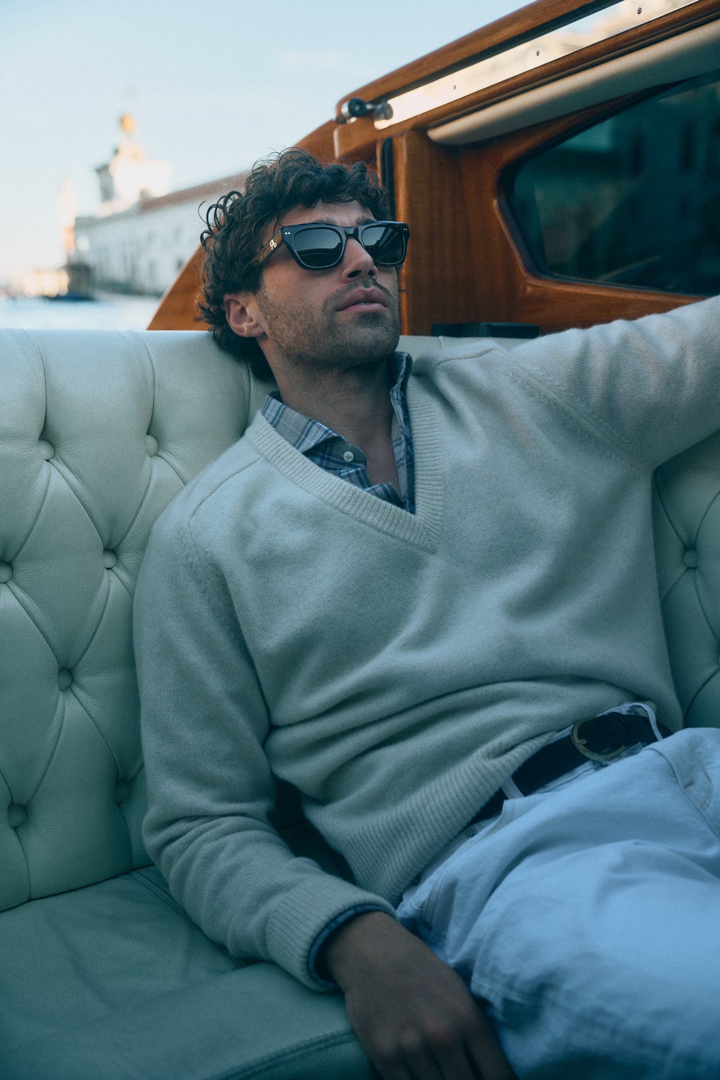 James Shirt in Gray Checked, Ladneri Men - Anita Hass