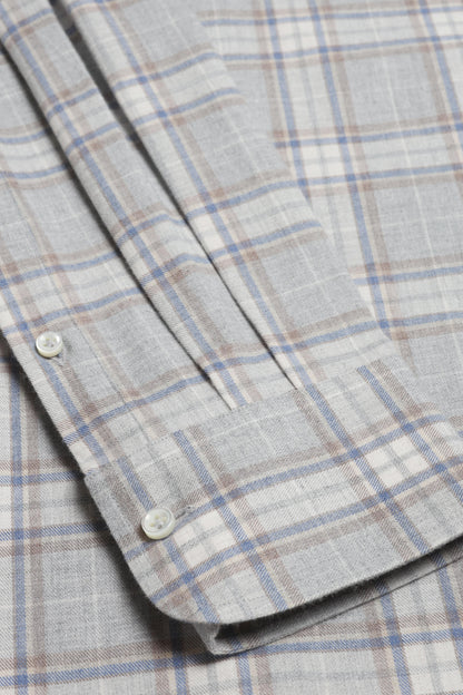 James Shirt in Gray Checked, Ladneri Men - Anita Hass