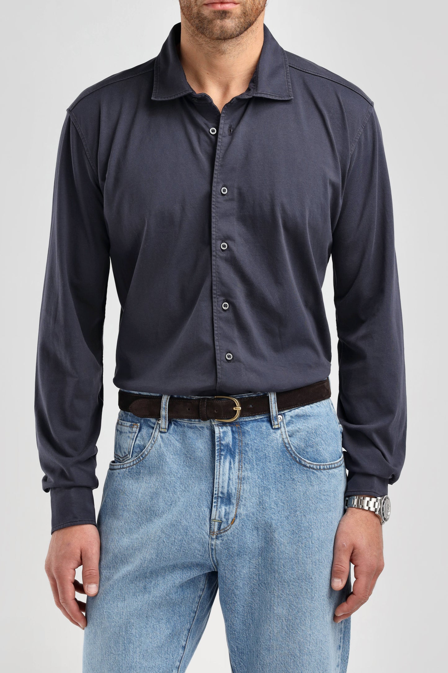 Hemd Luca in Navy Ladneri Men