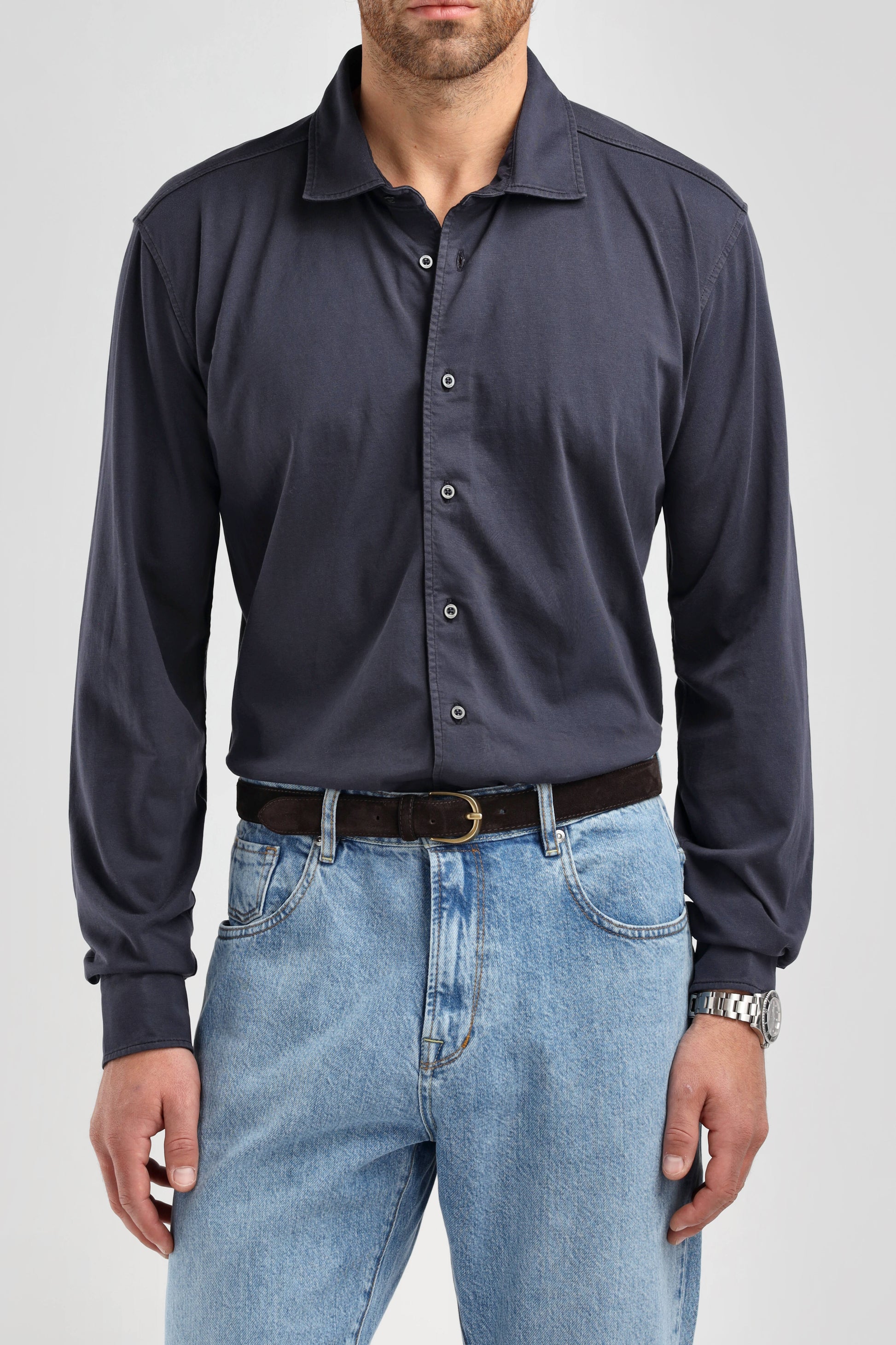 Hemd Luca in Navy Ladneri Men