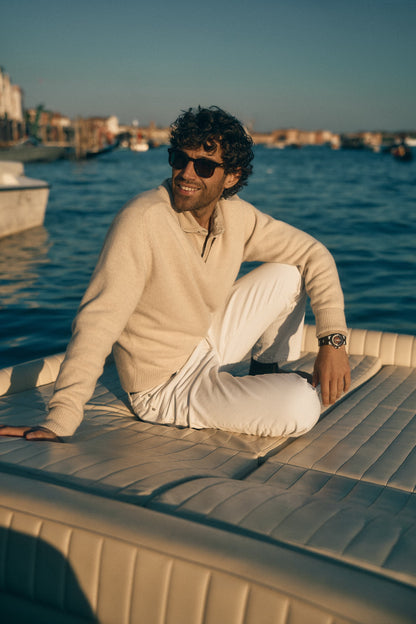 B. J. Jeans in Ecru by Ladneri Men - Anita Hass