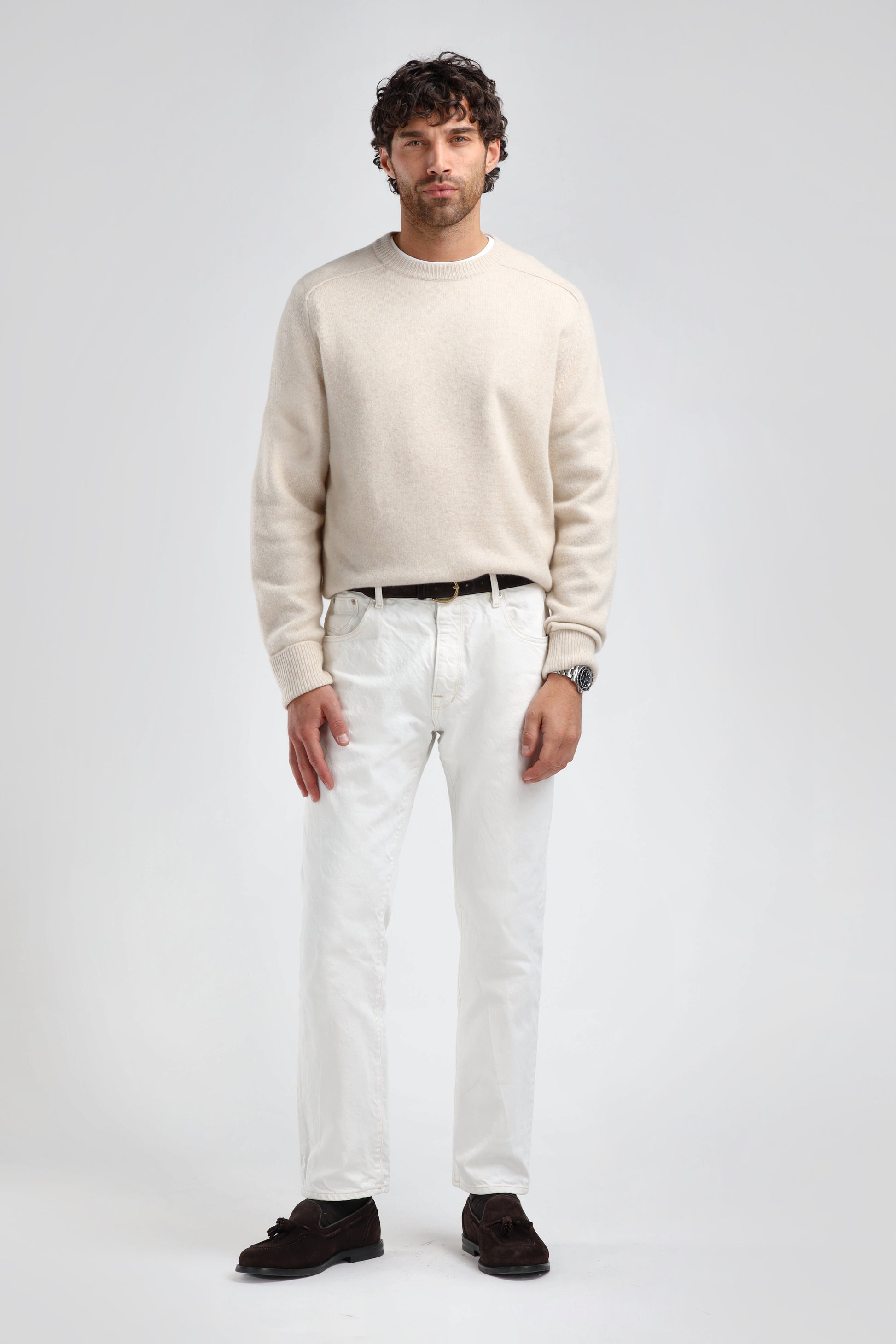 B. J. Jeans in Ecru by Ladneri Men - Anita Hass