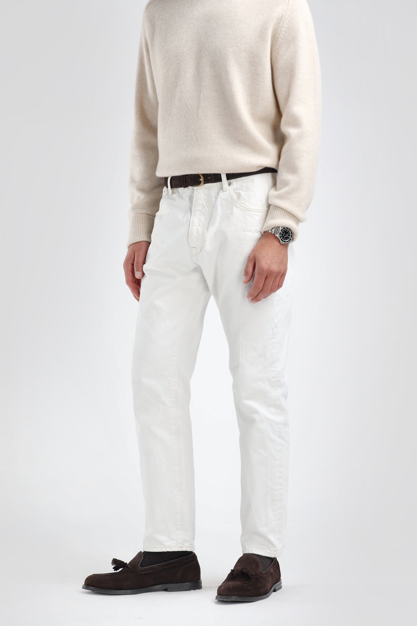 B. J. Jeans in Ecru by Ladneri Men - Anita Hass