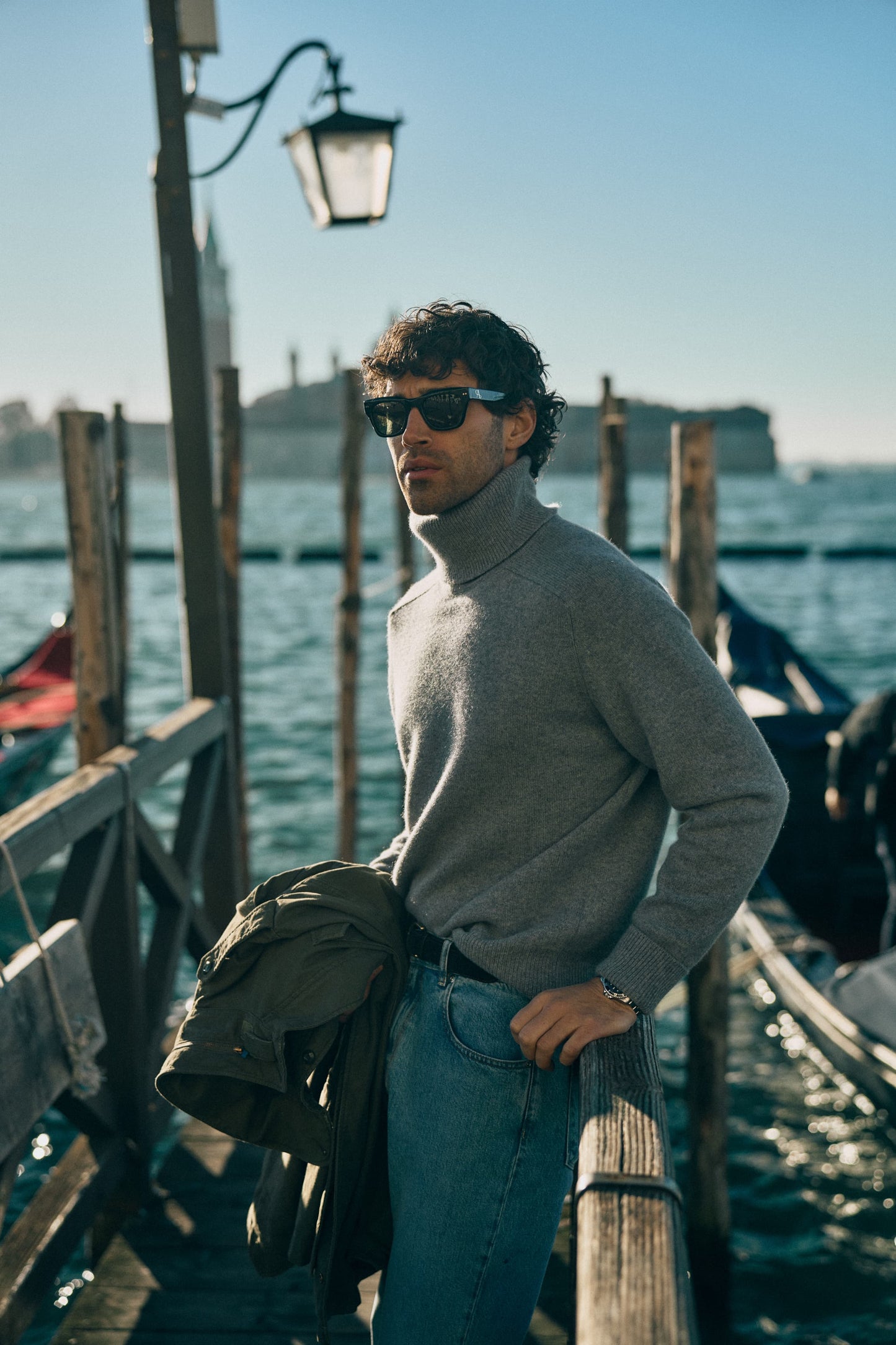 Frankie Sweater in Mid Grey Melange, Ladneri Men - Anita Hass