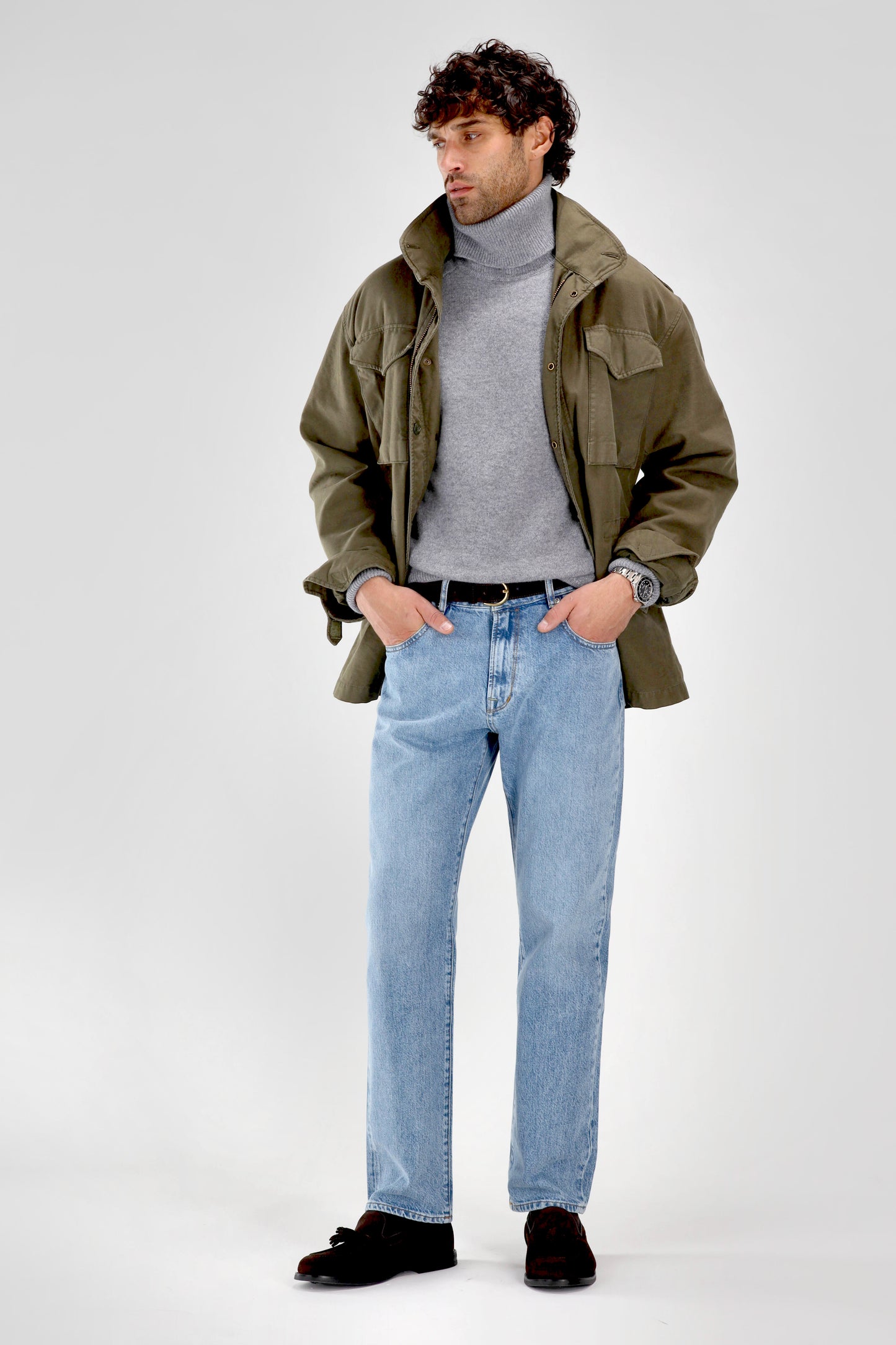 Frankie Sweater in Mid Grey Melange, Ladneri Men - Anita Hass