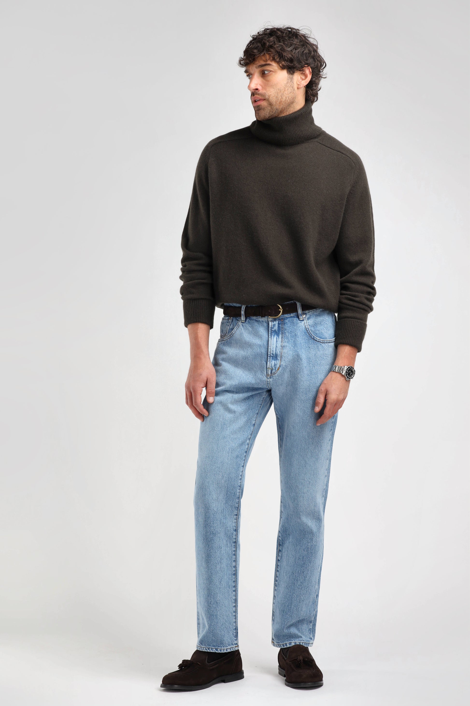Frankie Sweater in Olive, Ladneri Men - Anita Hass