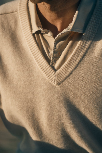 Joey Sweater in Cream Melange by Ladneri Men - Anita Hass