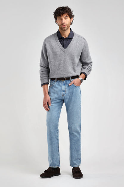 Pullover Joey in Mid Grey Melange Ladneri Men