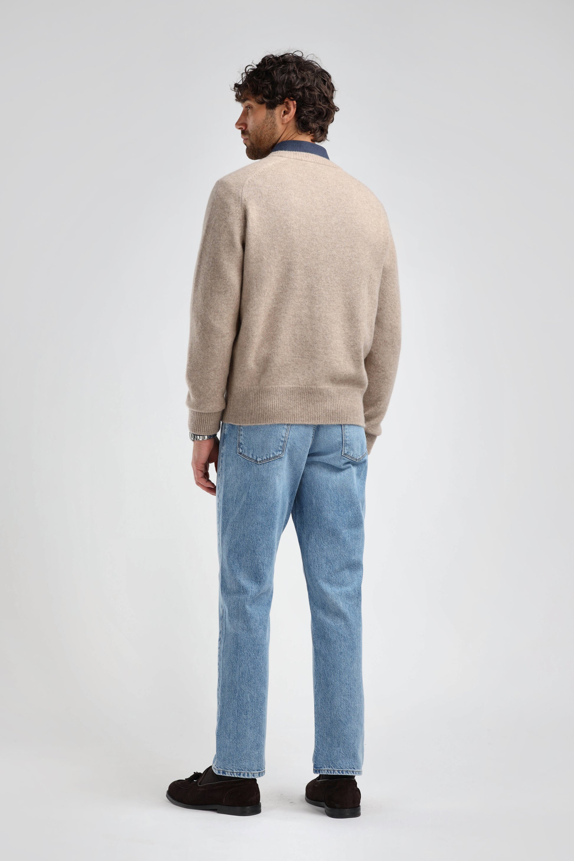 Joey Sweater in Taupe Melange, Ladneri Men - Anita Hass
