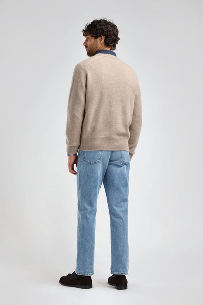Joey Sweater in Taupe Melange, Ladneri Men - Anita Hass